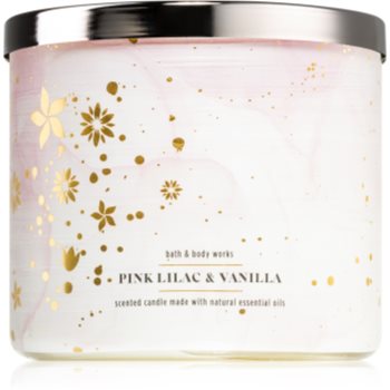 Bath & Body Works Pink Lilac & Vanilla lumânare parfumată Bath imagine noua inspiredbeauty