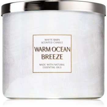 Bath & Body Works Warm Ocean lumânare parfumată cu uleiuri esentiale Bath