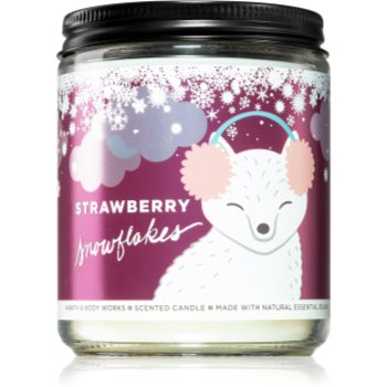 Bath & body works strawberry snowflakes lumânare parfumată i.