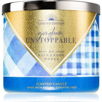 Bath & Body Works Limited Edition Gingham Unstoppable lumânare parfumată