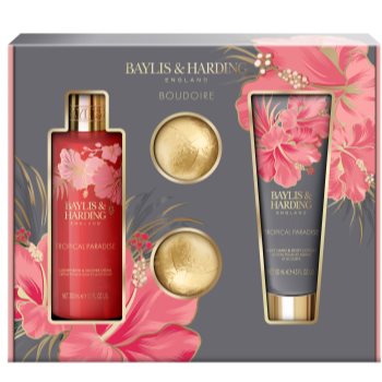 Baylis & Harding Boudoire Tropical Paradise set cadou pentru corp Banana, Peach & Orange Blossom