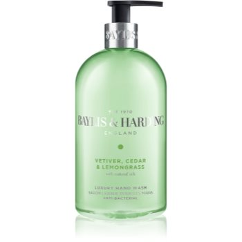 Baylis & Harding Vetiver, Cedar & Lemongrass Anti-Bacterial Săpun lichid pentru mâini