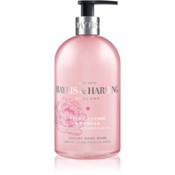 Baylis & Harding Peony, Lychee & Vanilla Săpun lichid pentru mâini cu efect de hidratare