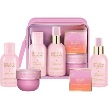 Baylis & Harding Jojoba, Vanilla & Almond Oil set cadou pentru călătorii