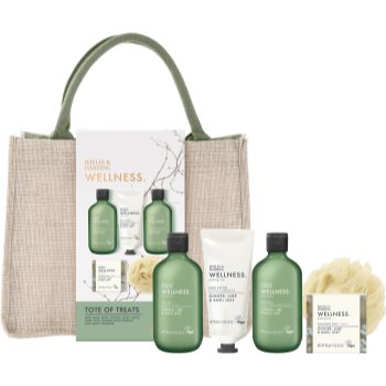 Baylis & Harding Wellness. Energise set cadou geanta de cosmetice Ginger, Lime & Basil Leaf
