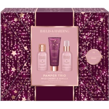 Baylis & Harding Wild Cherry & Vanilla set cadou pentru femei Lapte de corp, Baylis & Harding Wild Cherry & Vanilla set cadou pentru femei - Sellmag.ro
