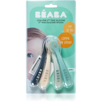 Beaba Silicone Spoon Set of 4 2nd age silicone spoon linguriță pentru copii 2nd imagine noua