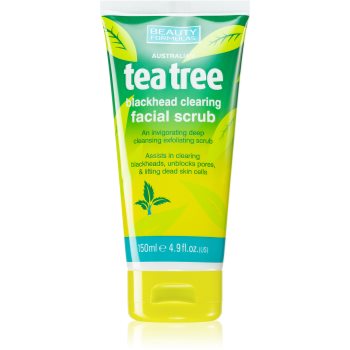 Beauty Formulas Tea Tree demachiant cu efect de peenling pentru pielea problematica Beauty Formulas Cosmetice și accesorii