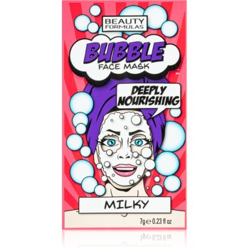 Beauty Formulas Bubble Milky masca de fata pentru curatare cu proteine din lapte Beauty Formulas imagine