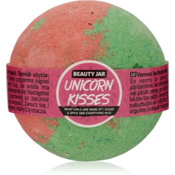 Beauty Jar Unicorn Kisses What Girls Are Made Of? Sugar & Spice And Everything Nice bombă de baie cu aroma de capsuni