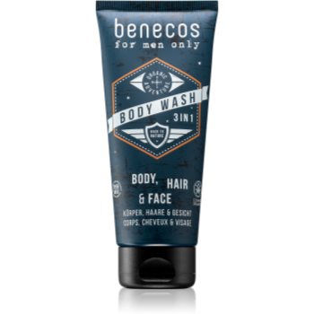 Benecos For Men Only șampon, balsam și gel de duș 3 în 1 imagine 2021 notino.ro
