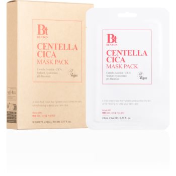 Benton Goodbye Redness Centella mască textilă calmantă pentru ten acneic