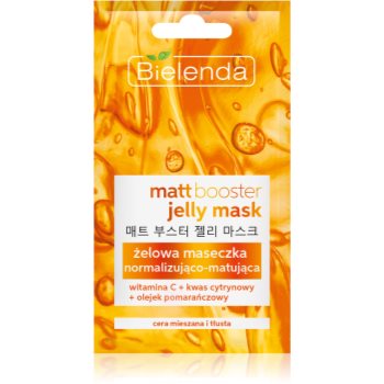 Bielenda Jelly Mask Matt Booster mască normalizatoare - matifiantă pentru ten gras și mixt