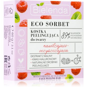 Bielenda Eco Sorbet Raspberry baton exfoliant accesorii