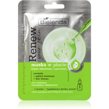 Bielenda Renew Your Skin mască textilă nutritivă