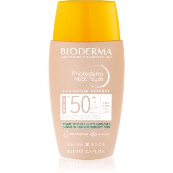 Bioderma Photoderm Nude Touch fluid mineral cu protecție solară SPF 50+ Bioderma cel mai bun pret online pe cosmetycsmy.ro