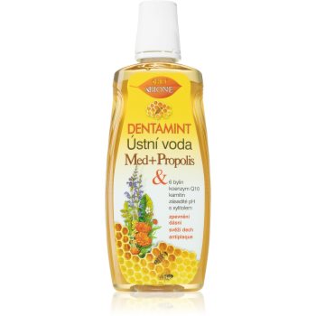 Bione Cosmetics Dentamint Honey + Propolis рідина для полоскання рота присмак Honey + Propolis 500 мл