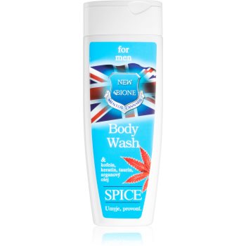 Bione cosmetics men spice mentol + cannabis gel de duș pentru barbati