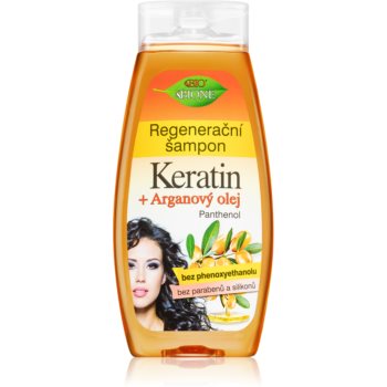 Bione Cosmetics Keratin + Argan sampon pentru regenerare pentru un par stralucitor si catifelat image