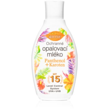 Bione cosmetics panthenol + karoten loțiune de protecție solară spf 15