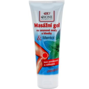 Bione Cosmetics Care gel pentru masaj cu efect rece muschii si articulatiile