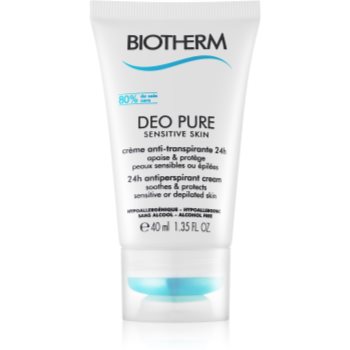 Biotherm Deo Pure Sensitive Skin anti-perspirant crema pentru piele sensibila dupa epilare Biotherm