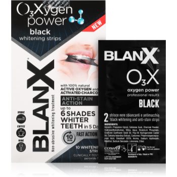 BlanX Oxygen Power Whitening Black Strips benzi pentru ablirea dintilor pentru dinti