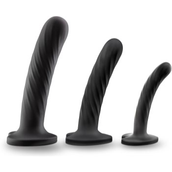 Blush Temptasia Twist Kit Set of Three set de butt plug-uri black BLACK