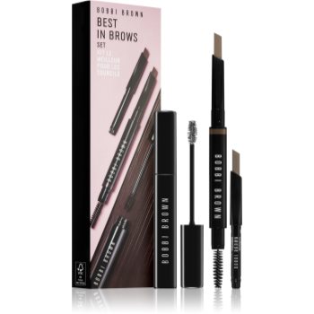 Bobbi brown best in brows set set cadou mahogany culoare