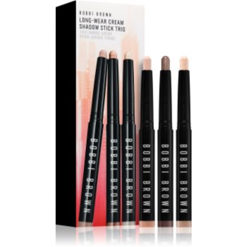 Bobbi Brown Long-Wear Cream Shadow Stick Trio set cadou pentru ochi