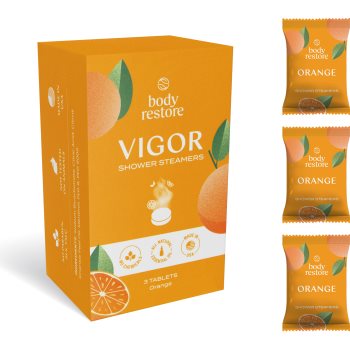 Body Restore Vigor Shower Steamers tablete pentru duș