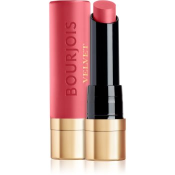 Bourjois Rouge Velvet The Lipstick стійка помада з матуючим ефектом відтінок 02 Flaming Rose 2.4 гр