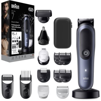 Braun All-In-One Series 7 AIO7580 set pentru îngrijirea părului, a bărbii și a corpului 15în1