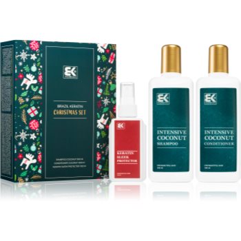 Brazil Keratin Coconut Christmas Set set cadou de Crăciun (pentru păr uscat și deteriorat)