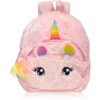 BrushArt KIDS Fluffy unicorn backpack Small rucsac pentru copii image0