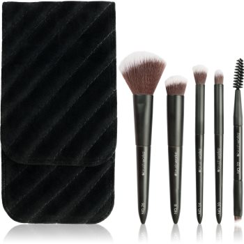 Brushworks Mini Travel Face & Eye Brush Set set de călătorie cu pensule
