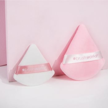 Brushworks Triangular Powder Puff Duo puf pentru pudra - 1 | YEO