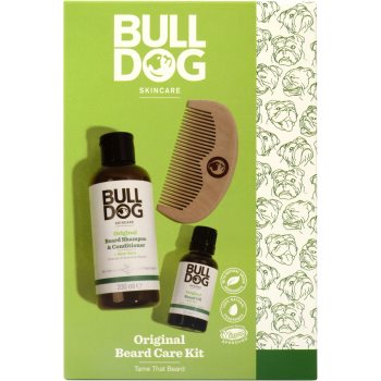 Bulldog Original Beard Care Kit set cadou pentru barbati Peach Wood 10,4 cm