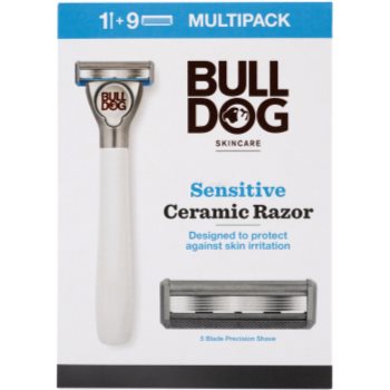 Bulldog Sensitive Ceramic Razor бритва + запасні леза 9 штук