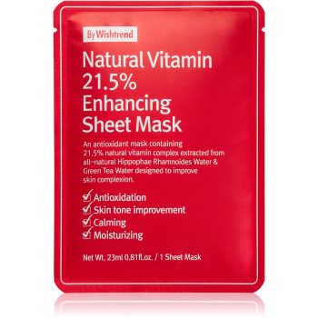 By Wishtrend Natural Vitamin mască textilă fortifiantă