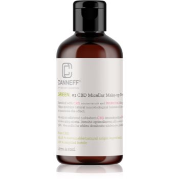 Canneff Green CBD Micellar Make-up Remover Apa micela cu efect de curatare si indepartare a machiajului