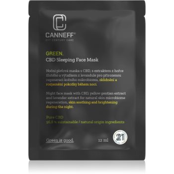 Canneff Green CBD Sleeping Face Mask masca -efect calmant pentru noapte