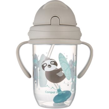 Canpol babies Exotic Animals Cup With Straw ceasca cu pai Canpol Babies imagine noua