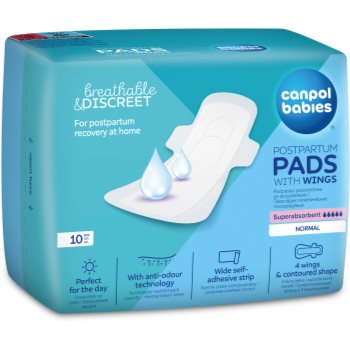 Canpol babies Postpartum Pads With Wings absorbante postnatale ziua