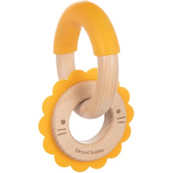 Canpol babies Teethers Wood-Silicone jucărie pentru dentiție Lion