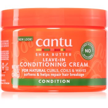CANTU Shea Butter Leav-In Cond Cream balsam (nu necesita clatire) pentru par ondulat si cret