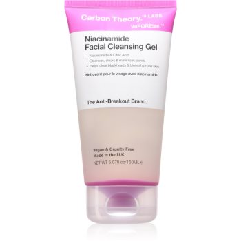 Carbon Theory Vaporeize Niacinamide Cleansing Gel gel intens pentru curatare cu niacinamidă