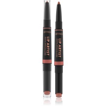 Catrice Lip Artist Matte Lipstick & Liner ruj + creion contur pentru buze cu efect matifiant