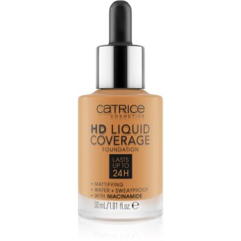 Catrice HD Liquid Coverage Foundation fard lichid rezistent la apa cu efect matifiant