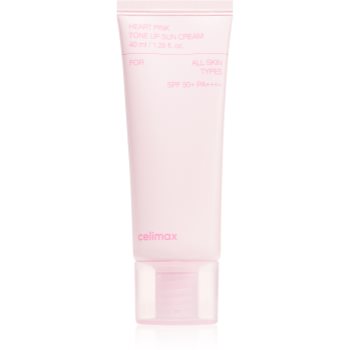 celimax Heart Pink Tone-Up Sun Cream крем для засмаги для вирівнювання тону шкіри SPF 50+ 40 мл